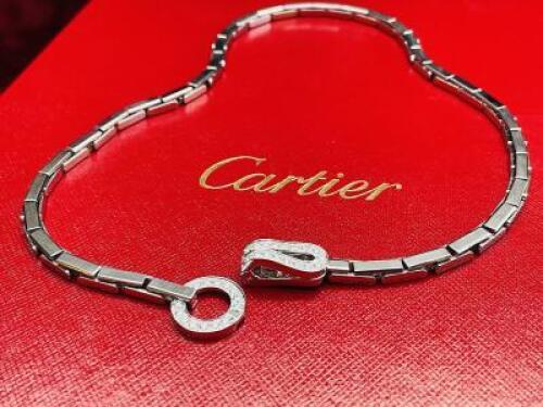 Cartier Agrafe 18ct White Gold and Diamond Necklace in Presentation Box with Original Certificate Number 768890, 29th January 2007, S/N 50010B.