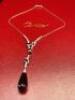 Cartier Black Ceramic Teardrop, Diamond Drop, 18ct White Gold Necklace in Presentation Case.