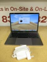 Apple MacBook Pro 13", Model A1706. Running MacOS Mojave 10.14.6. Intel Core i5, 3.1Ghz, 16GB HDD, 500GB Flash Storage, Intel Iris Plus Graphics 650 1536MB. Comes with Charger. NOTE: letter 'T' requires repair.