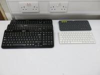 5 x Wireless Keyboards to Include: 1 x Apple, Model A1644 & 4 x Assorted Logitech.