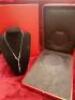 Cartier Black Ceramic Teardrop, Diamond Drop, 18ct White Gold Necklace in Presentation Case. - 2