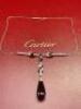 Cartier Black Ceramic Teardrop, Diamond Drop, 18ct White Gold Necklace in Presentation Case. - 8