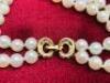 Twin Row Pearl Bracelet with 18ct Gold Clasp in Presentation Case. - 6