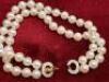 Twin Row Pearl Bracelet with 18ct Gold Clasp in Presentation Case. - 7