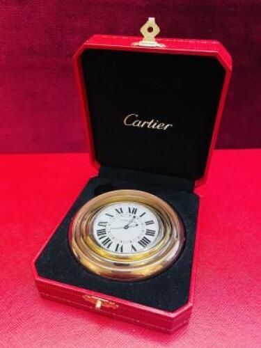Cartier Trinity de Cartier Designer Travel Alarm Clock, S/N 565220GD.