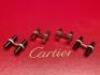 Cartier Trinity Baton Interchangeable 18ct Gold & Diamond Cufflinks with Additional Black Onyx Batons. Serial Number 644556Comes with Cartier Certificate 1490447 - 6