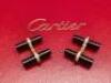 Cartier Trinity Baton Interchangeable 18ct Gold & Diamond Cufflinks with Additional Black Onyx Batons. Serial Number 644556Comes with Cartier Certificate 1490447 - 7