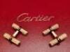 Cartier Trinity Baton Interchangeable 18ct Gold & Diamond Cufflinks with Additional Black Onyx Batons. Serial Number 644556Comes with Cartier Certificate 1490447 - 8