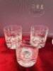 Set of 4 Asprey Clear Glass Tumblers in Original Box. NOTE: 1 glass cracked. - 2