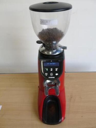 Compak Coffee Grinder In Red