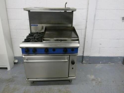 Blue Seal Gas Fired Cooking Range with 2 Gas Rings & Griddle Top