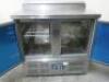 Polar Stainless Steel 2 Door Refrigerated Salad/Pizza Prep Counter - 3