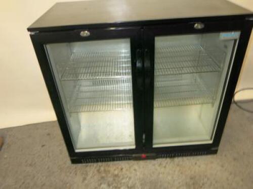 Polar 2 Door Back Bar Chiller in Black