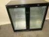 Polar 2 Door Back Bar Chiller in Black