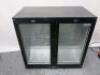 Polar 2 Door Back Bar Chiller in Black - 5