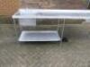 Stainless Steel Prep Table with Single Bowl Sink, Taps, Shelf Under, Size H90 x W260 x D70cm. - 3