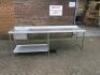 Stainless Steel Prep Table with Single Bowl Sink, Taps, Shelf Under, Size H90 x W260 x D70cm. - 4