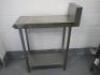 Stainless Steel Prep Table with Splash Back & Shelf Under, Size H90 x W30 x D90cm. - 2