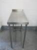 Stainless Steel Prep Table with Splash Back, Size H88 x W40 x D90cm.