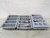 Large Quantity of Stainless Steel Cutlery with 4 Cutlery Trays to Include, Knives, Forks, & Spoons.