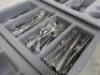 Large Quantity of Stainless Steel Cutlery with 4 Cutlery Trays to Include, Knives, Forks, & Spoons. - 2