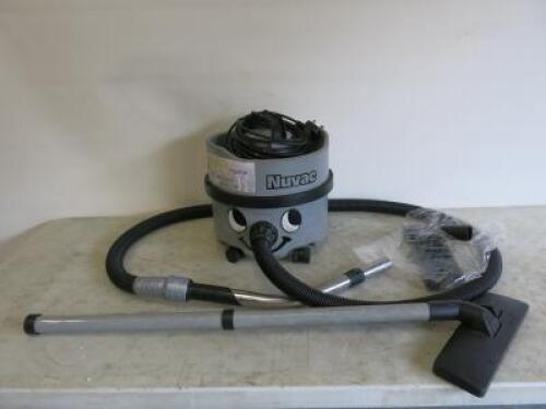 Numatic Nuvac Vacuum Cleaner, Model VNP180. Comes with Attachments (As Viewed/Pictured).