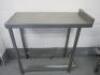 Stainless Steel Prep Table with Splash Back, Size H88 x W40 x D90cm. - 2