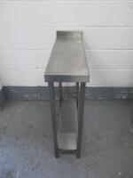 Stainless Steel Prep Table with Splash Back & Shelf Under, Size H83 x W25 x D80cm.