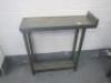 Stainless Steel Prep Table with Splash Back & Shelf Under, Size H83 x W25 x D80cm. - 2