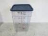 5 x Cambro 22 Quart Square Food Storage Containers with 4 Lids. - 2