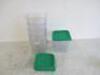 7 x Cambro 4 Quart Square Food Storage Containers with 4 Lids. - 4