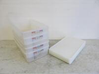 5 x Araven Polypropylene Gastronorm 1/1 Containers with 5 Lids.