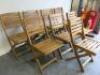 8 x Outdoor Folding Wooden Chairs. - 2