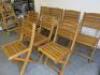 8 x Outdoor Folding Wooden Chairs. - 3