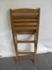 8 x Outdoor Folding Wooden Chairs. - 5