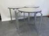 3 x Indoor & Outdoor Steel & Chrome Round Tables, Size Diameter 60cm. - 3