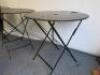 4 x Indoor & Outdoor Metal Folding Tables, Size Diameter 77cm. - 5