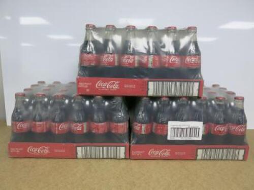 3 x Cases of 24 Bottles of Coca Cola, 330ml.