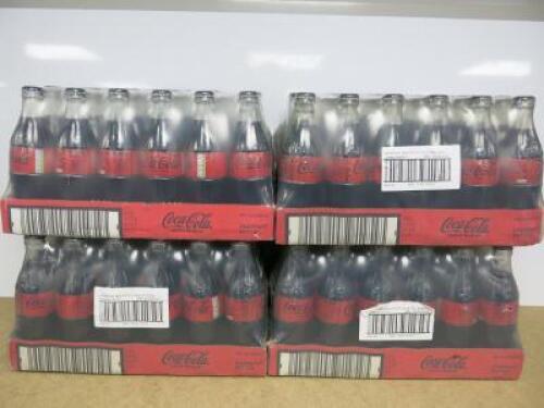 4 x Cases of 24 Bottles of Coca Cola Coke Zero, 330ml. NOTE: 1 x Case BBD has expired.