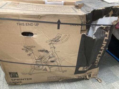 Tunturi Sprinter S40 Exercise Bike, Boxed Damaged, Bike Requires Assembly, Unchecked.