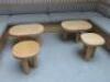 Custom Made Dining Tables and Stools in White Oak Bleached & Varnished Timber - 7