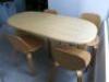 Custom Made Dining Tables and Stools in White Oak Bleached & Varnished Timber - 10