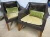 Pair of Giorgetti Design Umberto Asnago Italian Made, Brown Saddle Leather Arm Chairs. S/N - 001395 & 001394.