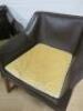 Pair of Giorgetti Design Umberto Asnago Italian Made, Brown Saddle Leather Arm Chairs. S/N - 001395 & 001394. - 5