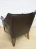 Pair of Giorgetti Design Umberto Asnago Italian Made, Brown Saddle Leather Arm Chairs. S/N - 001395 & 001394. - 10