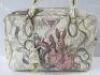 Prada Rabbit Print Leather Bowling Bag, Gold Coloured Fittings and Padlock Clasp in Dustcover. - 3