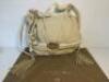 Lancel Paris Suede & Leather Nude Shoulder Bag with Dust Cover.