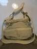 Lancel Paris Suede & Leather Nude Shoulder Bag with Dust Cover. - 5