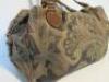 Etro Victorian Patterned Double Handle Handbag with Brown Leather Detail. S/N 1D270-5979, DOM 02-05-11. - 2