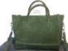 Ralph Lauren Green Suede Leather Double Handle & Cross Shoulder Strap & Dust Cover. - 2